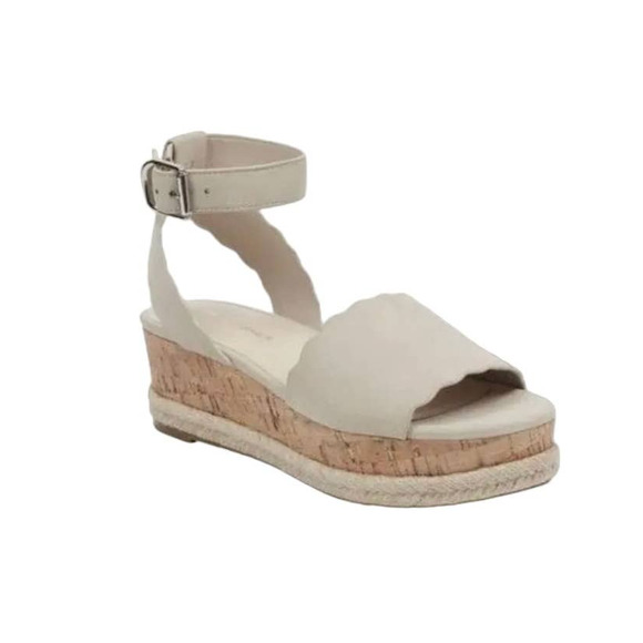 Like new! Women’s Marc Fisher Faithful Platform Sandals Gray Suede‎ Size 9 M - Picture 1 of 6